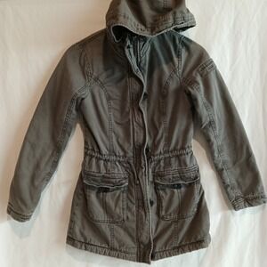 Abercrombie Kids Jacket SZ M. Sherpa Lined  Girls Parka.
